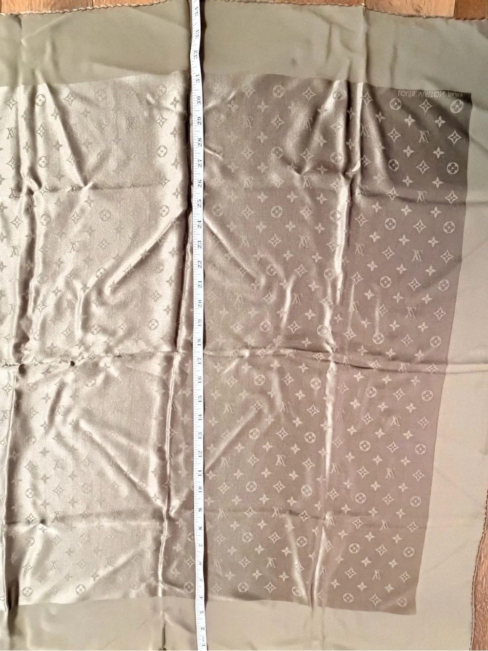 Louis Vuitton Beige Monogram silk scarf